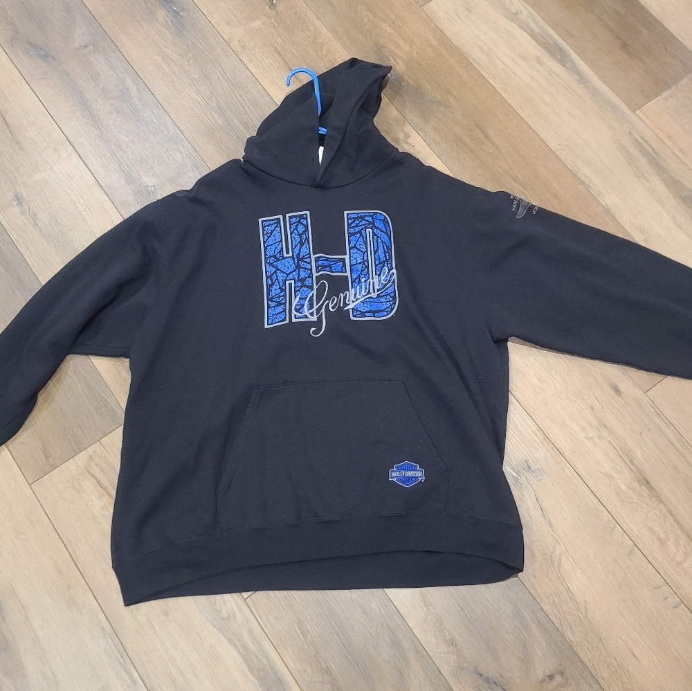 Harley-Davidson Genuine MotorClothes Pull-over Hoodie Black Grey 2XL